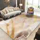 Multi Colored Oriental Rug Cotton Blend Floral Print Area Carpet Non-Slip Backing Pet Friendly Rug for Living Room Brass Clearhalo 'Area Rug' 'Rug' 2287712
