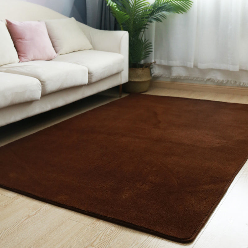 Simple Solid Color Rug Multi Colored Cotton Blend Indoor Rug Non-Slip Backing Pet Friendly Carpet for Living Room Coffee Clearhalo 'Area Rug' 'Rug' 2287787