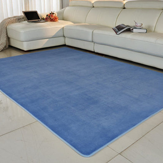 Nordic Living Room Rug Multi Colored Solid Color Indoor Rug Cotton Blend Easy Care Pet Friendly Carpet Dark Blue Clearhalo 'Area Rug' 'Modern' 'Rugs' Rug' 2287796