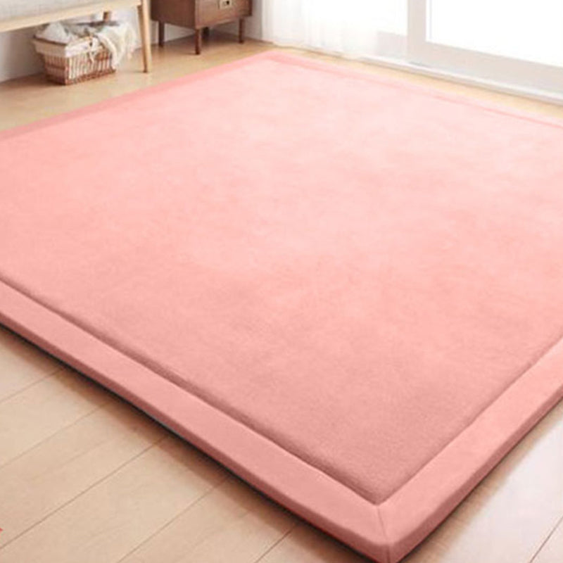 Modern Room Rug Multi Colored Solid Color Area Rug Synthetics Anti-Slip Backing Pet Friendly Area Carpet Orange Pink Clearhalo 'Area Rug' 'Modern' 'Rugs' Rug' 2287827