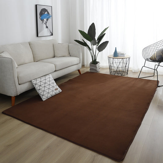 Simple Living Room Rug Multi-Color Solid Color Carpet Cotton Anti-Slip Backing Easy Care Indoor Rug Coffee Clearhalo 'Area Rug' 'Modern' 'Rugs' Rug' 2287853