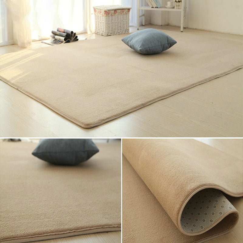 Comfort Bedroom Rug Multi Color Solid Colored Rug Polypropylene Non-Slip Backing Easy Care Carpet Camel Clearhalo 'Area Rug' 'Rug' 2287857