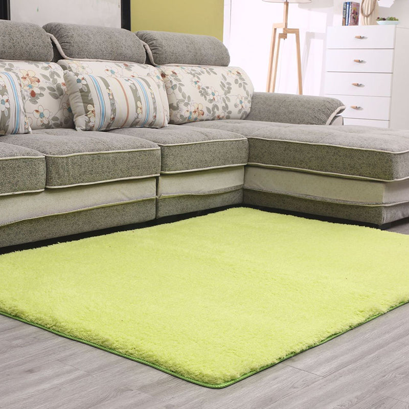 Simple Living Room Rug Multi-Color Solid Color Area Carpet Lamb Wool Non-Slip Easy Care Indoor Rug Fruit Green Clearhalo 'Area Rug' 'Modern' 'Rugs' Rug' 2287890