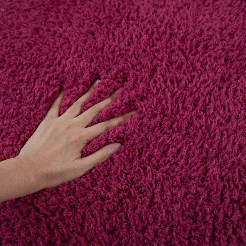 Contemporary Home Decor Rug Multi Color Solid Color Indoor Rug Easy Care Pet Friendly Area Carpet Burgundy Clearhalo 'Area Rug' 'Rug' 2287931