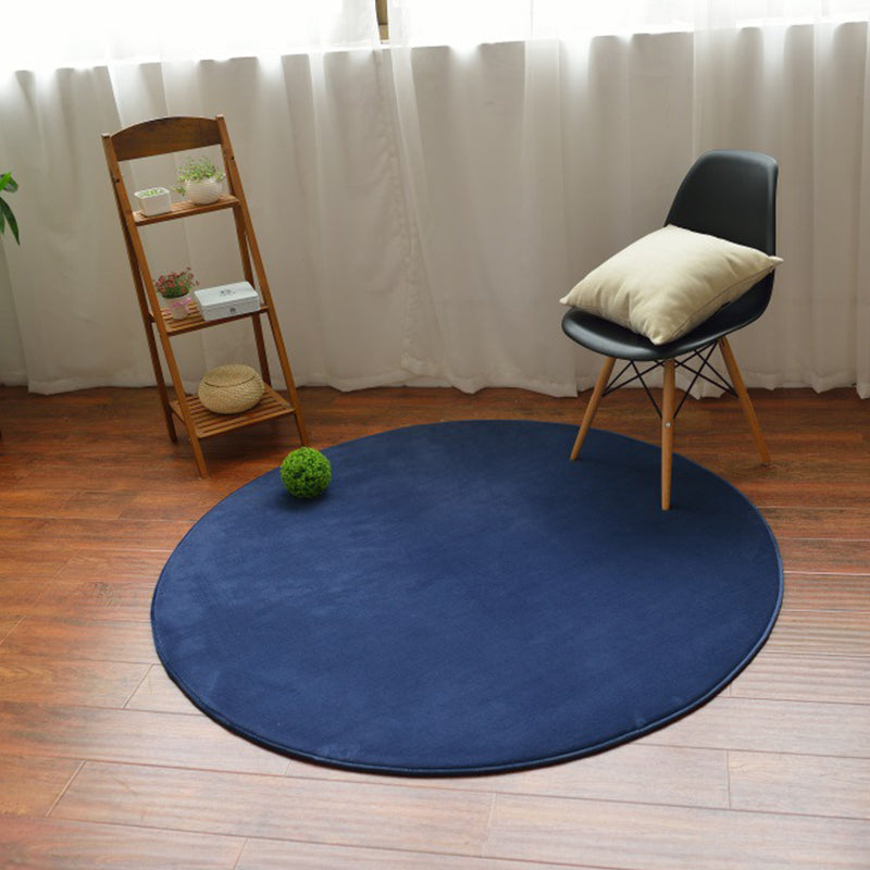 Modern Decoration Rug Multi Color Solid Color Area Carpet Polyster Non-Slip Pet Friendly Indoor Rug Royal Blue Clearhalo 'Area Rug' 'Modern' 'Rugs' Rug' 2287956