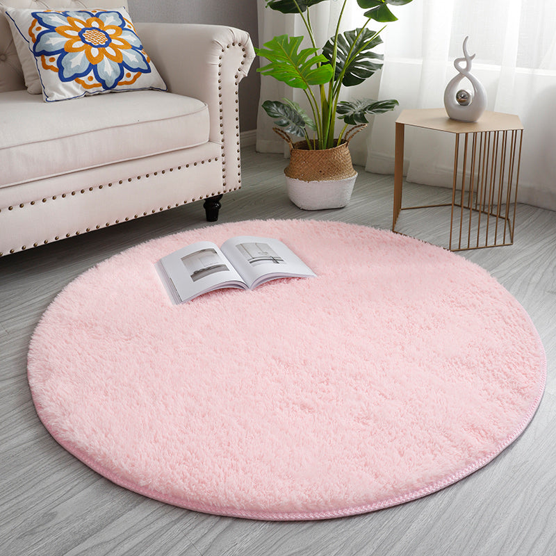 Simplicity Living Room Rug Multi Colored Solid Color Indoor Rug Cotton Blend Non-Slip Backing Easy Care Carpet Clearhalo 'Area Rug' 'Modern' 'Rugs' Rug' 2287961