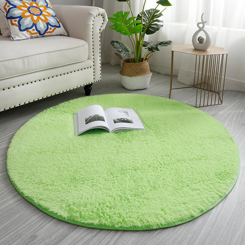Simplicity Living Room Rug Multi Colored Solid Color Indoor Rug Cotton Blend Non-Slip Backing Easy Care Carpet Green Clearhalo 'Area Rug' 'Modern' 'Rugs' Rug' 2287970