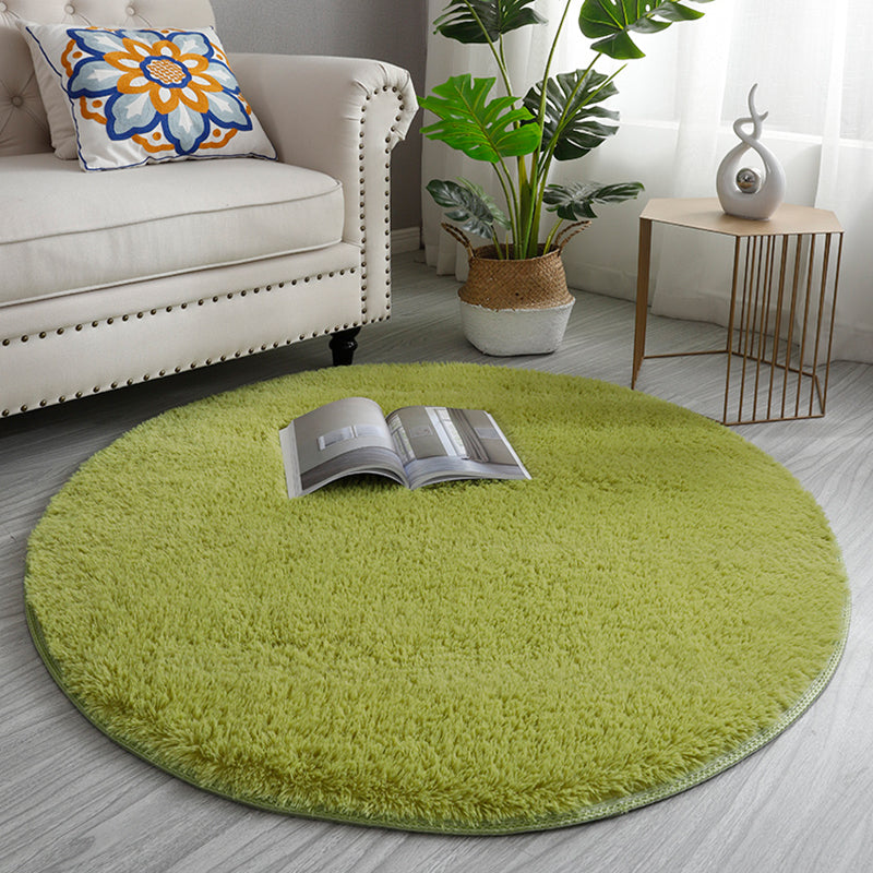 Simplicity Living Room Rug Multi Colored Solid Color Indoor Rug Cotton Blend Non-Slip Backing Easy Care Carpet Light Army Green Clearhalo 'Area Rug' 'Modern' 'Rugs' Rug' 2287978