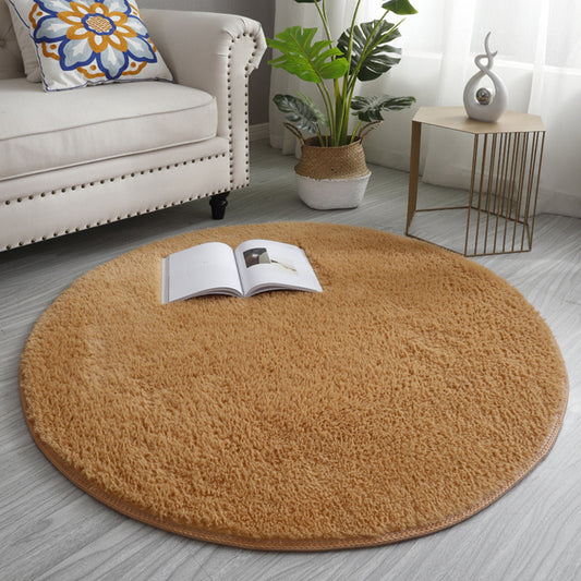 Casual Living Room Rug Multi Colored Solid Color Indoor Rug Polyster Non-Slip Backing Easy Care Carpet Khaki Clearhalo 'Area Rug' 'Modern' 'Rugs' Rug' 2287997