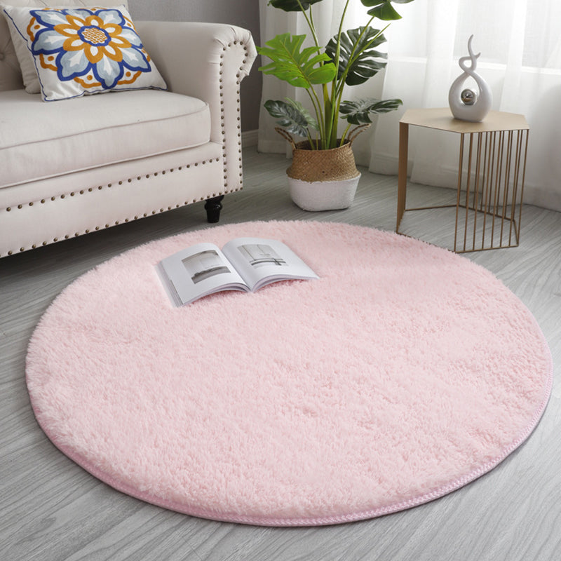 Casual Living Room Rug Multi Colored Solid Color Indoor Rug Polyster Non-Slip Backing Easy Care Carpet Nude Pink Clearhalo 'Area Rug' 'Modern' 'Rugs' Rug' 2288002