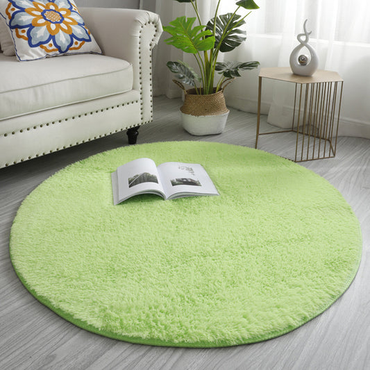 Casual Living Room Rug Multi Colored Solid Color Indoor Rug Polyster Non-Slip Backing Easy Care Carpet Green Clearhalo 'Area Rug' 'Modern' 'Rugs' Rug' 2288003