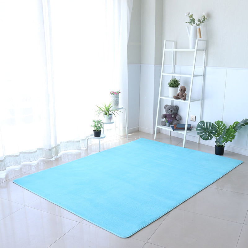 Casual Bedroom Rug Multi Colored Solid Color Carpet Polypropylene Anti-Slip Backing Pet Friendly Area Rug Sky Blue Clearhalo 'Area Rug' 'Casual' 'Rugs' Rug' 2288009