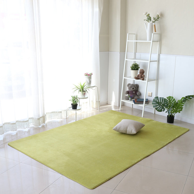 Casual Bedroom Rug Multi Colored Solid Color Carpet Polypropylene Anti-Slip Backing Pet Friendly Area Rug Green Clearhalo 'Area Rug' 'Casual' 'Rugs' Rug' 2288010