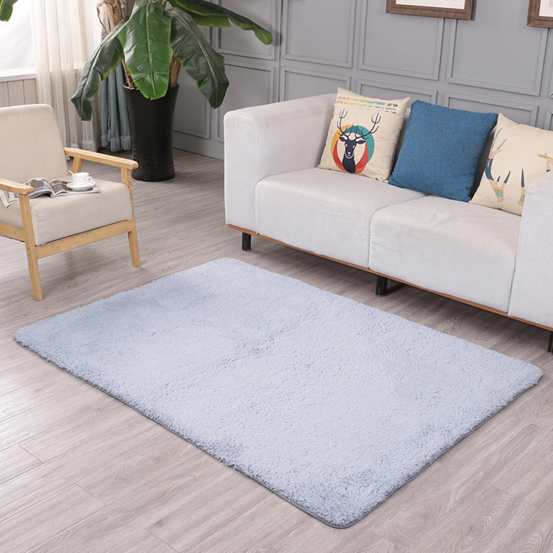 Nordic Solid Color Rug Multi Color PVC Indoor Rug Pet Friendly Anti-Slip Backing Area Carpet for Living Room Silver Gray Clearhalo 'Area Rug' 'Casual' 'Rugs' Rug' 2288038