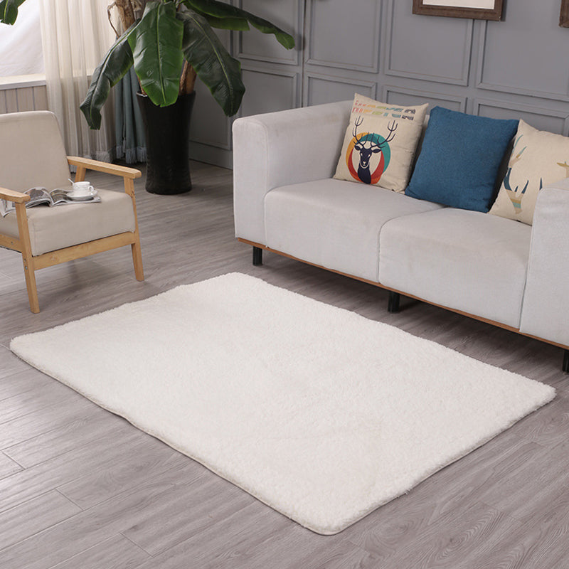 Nordic Solid Color Rug Multi Color PVC Indoor Rug Pet Friendly Anti-Slip Backing Area Carpet for Living Room Cream Clearhalo 'Area Rug' 'Casual' 'Rugs' Rug' 2288039