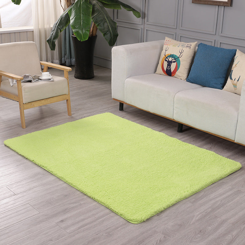 Nordic Solid Color Rug Multi Color PVC Indoor Rug Pet Friendly Anti-Slip Backing Area Carpet for Living Room Fruit Green Clearhalo 'Area Rug' 'Casual' 'Rugs' Rug' 2288041