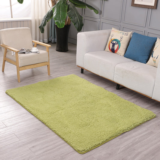 Nordic Solid Color Rug Multi Color PVC Indoor Rug Pet Friendly Anti-Slip Backing Area Carpet for Living Room Green Clearhalo 'Area Rug' 'Casual' 'Rugs' Rug' 2288046