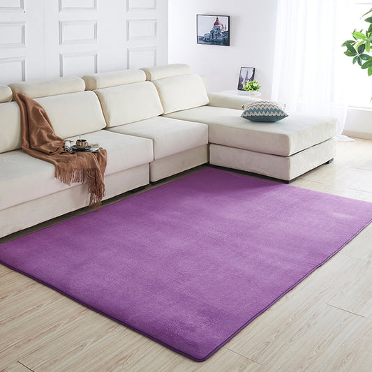 Multi Color Solid Color Rug Polypropylene Relaxing Indoor Rug Anti-Slip Backing Pet Friendly Area Carpet for Room Purple Clearhalo 'Area Rug' 'Casual' 'Rugs' Rug' 2288055