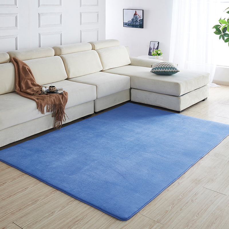 Multi Color Solid Color Rug Polypropylene Relaxing Indoor Rug Anti-Slip Backing Pet Friendly Area Carpet for Room Dark Blue Clearhalo 'Area Rug' 'Casual' 'Rugs' Rug' 2288059