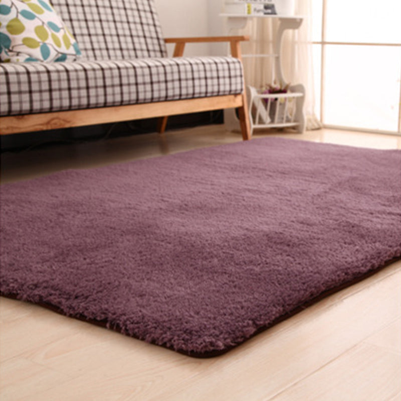 Cute Solid Color Rug Multi Colored Acrylic Area Carpet Pet Friendly Stain-Resistant Washable Indoor Rug for Room Dark Purple Clearhalo 'Area Rug' 'Casual' 'Rugs' Rug' 2288090