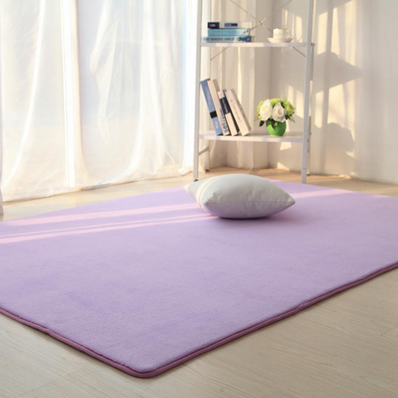 Simple Multi Color Relaxing Rug Polyster Solid Color Indoor Rug Non-Slip Pet Friendly Carpet for Home Purple Clearhalo 'Area Rug' 'Casual' 'Rugs' Rug' 2288113