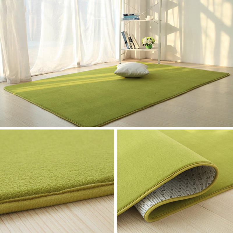 Simple Multi Color Relaxing Rug Polyster Solid Color Indoor Rug Non-Slip Pet Friendly Carpet for Home Green Clearhalo 'Area Rug' 'Casual' 'Rugs' Rug' 2288118