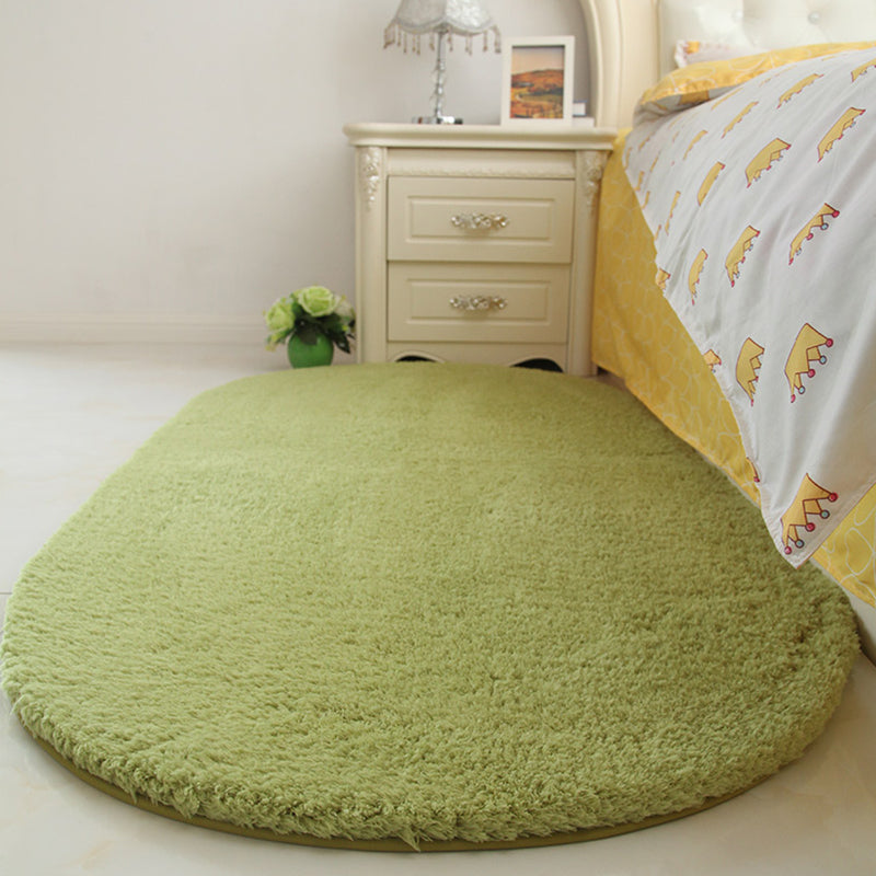 Minimalist Solid Color Rug Multi-Colored Polyster Indoor Rug Non-Slip Backing Easy Care Carpet for Room Green Clearhalo 'Area Rug' 'Casual' 'Rugs' Rug' 2288185