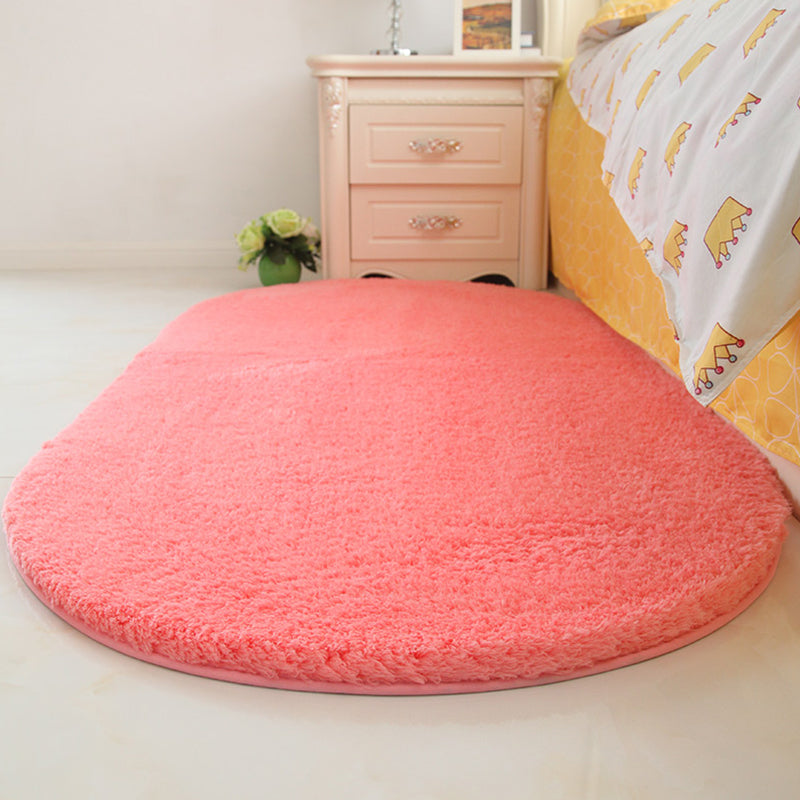 Minimalist Solid Color Rug Multi-Colored Polyster Indoor Rug Non-Slip Backing Easy Care Carpet for Room Watermelon Red Clearhalo 'Area Rug' 'Casual' 'Rugs' Rug' 2288188