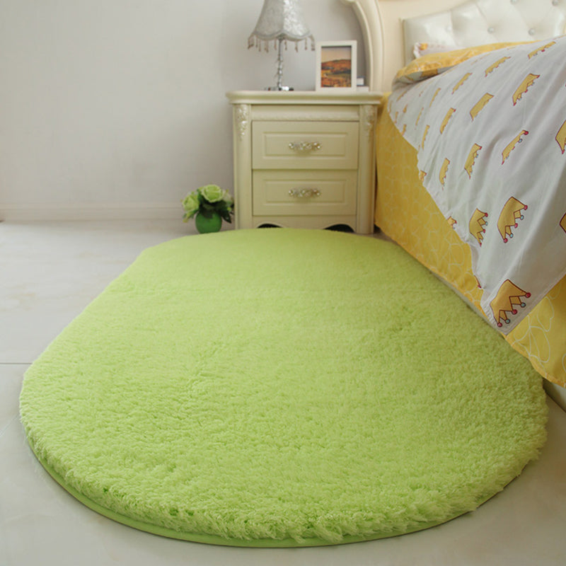 Minimalist Solid Color Rug Multi-Colored Polyster Indoor Rug Non-Slip Backing Easy Care Carpet for Room Fruit Green Clearhalo 'Area Rug' 'Casual' 'Rugs' Rug' 2288189