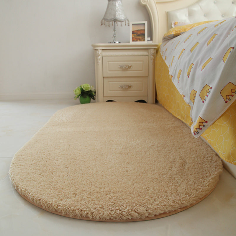 Minimalist Solid Color Rug Multi-Colored Polyster Indoor Rug Non-Slip Backing Easy Care Carpet for Room Light Camel Clearhalo 'Area Rug' 'Casual' 'Rugs' Rug' 2288191