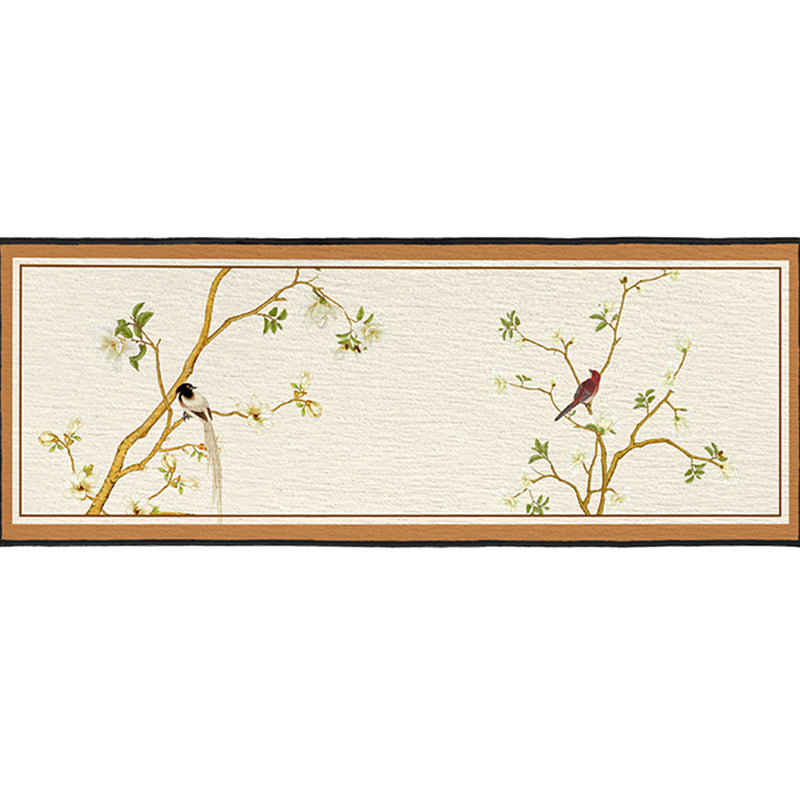Vintage Bedroom Rug Multi Color Floral Printed Area Carpet Polypropylene Non-Slip Easy Care Indoor Rug Dark Beige Clearhalo 'Area Rug' 'Rug' 2288269
