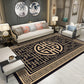 Multi Colored Living Room Rug Oriental Geo Printed Indoor Rug Cotton Blend Anti-Slip Backing Washable Carpet Black Clearhalo 'Area Rug' 'Rug' 2288308