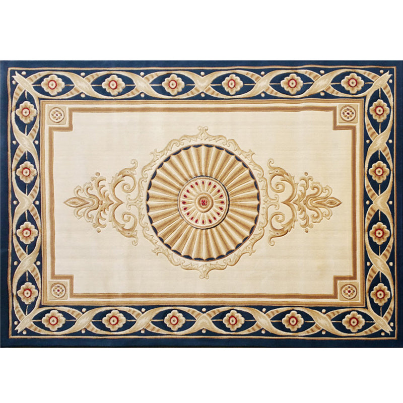 Multi Colored Chinoiserie Rug Polyster Floral Printed Indoor Rug Easy Care Pet Friendly Area Carpet for Parlor Light Beige Clearhalo 'Area Rug' 'Rug' 2288314