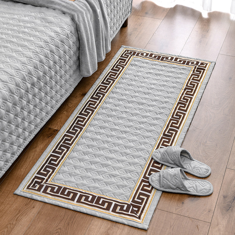 Chinese Home Decoration Rug Multi Color Geo Print Carpet Cotton Blend Anti-Slip Backing Easy Care Rug Brown Clearhalo 'Area Rug' 'Rug' 2288333