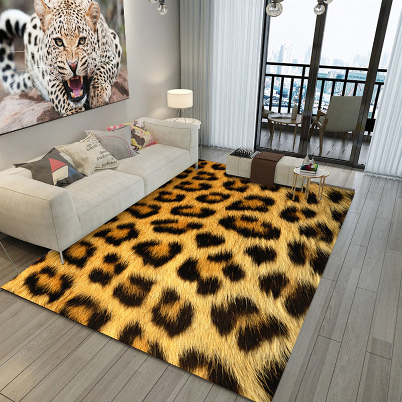 Trendy Parlor Rug Multi Colored Animal Skin Printed Area Carpet Anti-Slip Easy Care Indoor Rug Golden Clearhalo 'Area Rug' 'Casual' 'Rugs' Rug' 2288363
