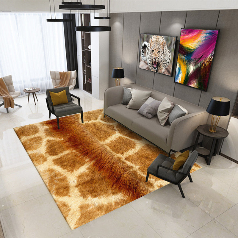 Trendy Animal Skin Rug Multi Color Polypropylene Indoor Rug Anti-Slip Backing Easy Care Carpet for Room Light Yellow Clearhalo 'Area Rug' 'Casual' 'Rugs' Rug' 2288373