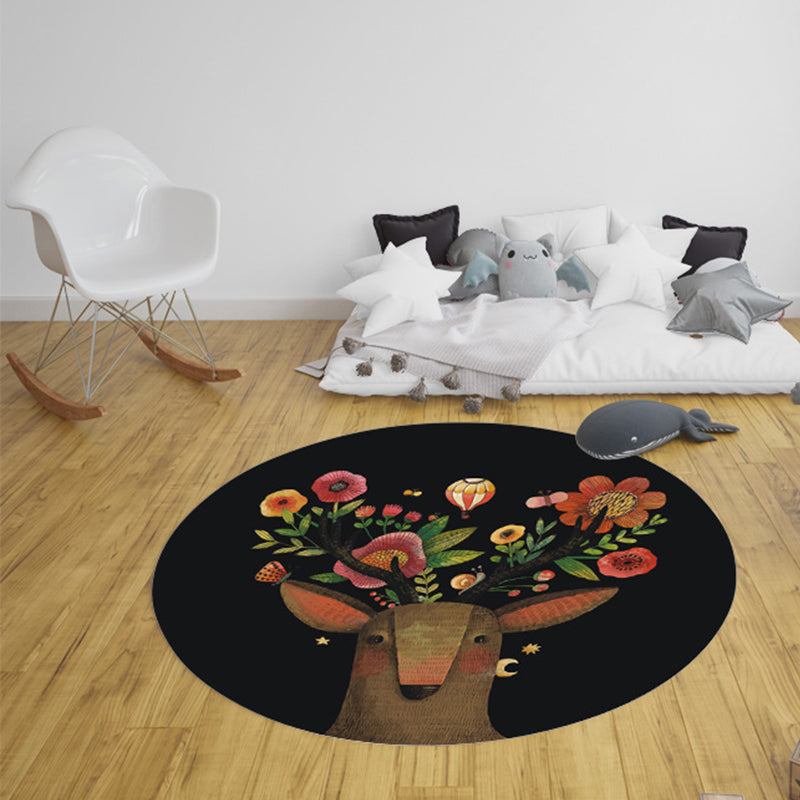 Formal Decoration Rug Multi Colored Animal Patterned Indoor Rug Synthetics Anti-Slip Pet Friendly Carpet Brown Clearhalo 'Area Rug' 'Modern' 'Rugs' Rug' 2288395