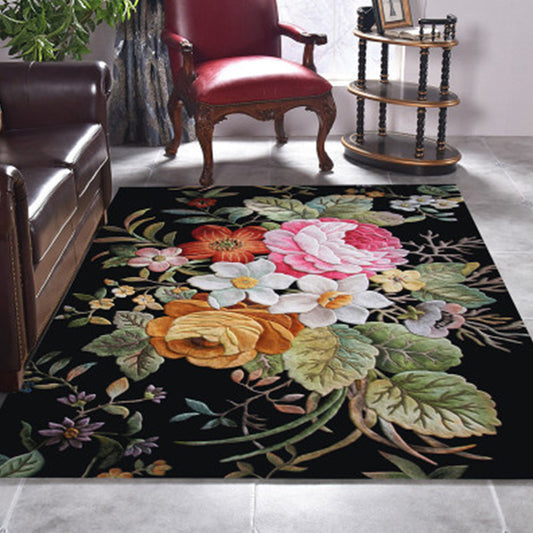 Modern Floral Printed Rug Multi Color Polypropylene Indoor Rug Non-Slip Backing Easy Care Area Carpet for Room Clearhalo 'Area Rug' 'Modern' 'Rugs' Rug' 2288410