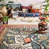Vintage Home Decor Rug Multi Color Animal Pattern Indoor Rug Polyster Non-Slip Backing Washable Carpet Clearhalo 'Area Rug' 'Modern' 'Rugs' Rug' 2288428
