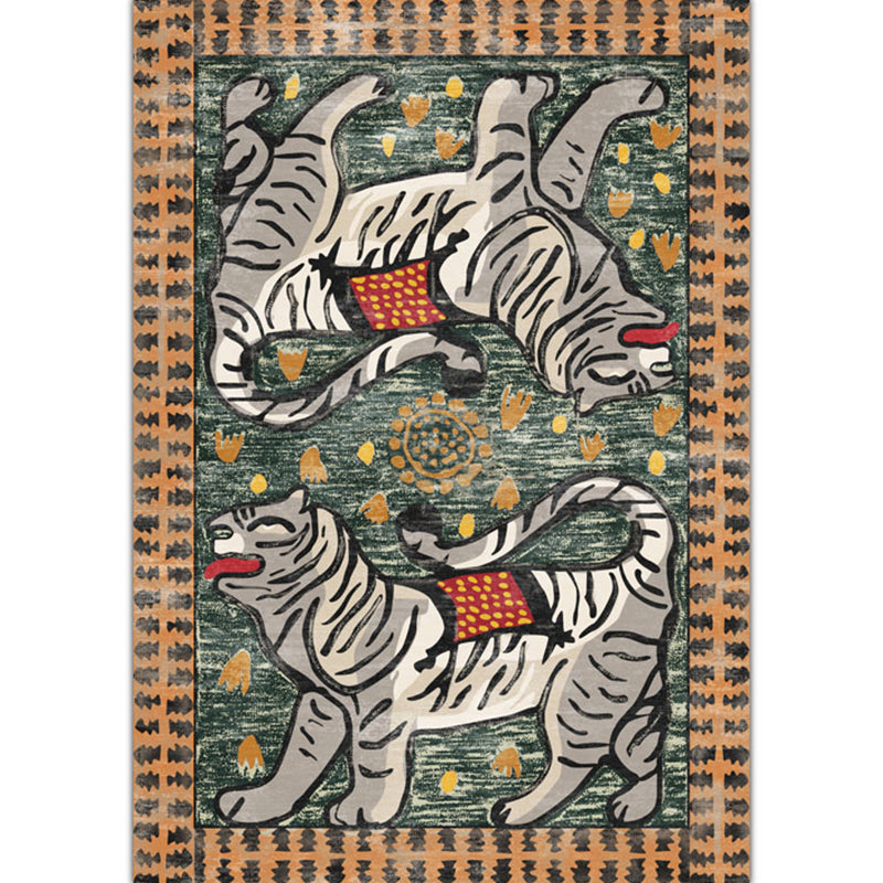 Vintage Home Decor Rug Multi Color Animal Pattern Indoor Rug Polyster Non-Slip Backing Washable Carpet Clearhalo 'Area Rug' 'Modern' 'Rugs' Rug' 2288431