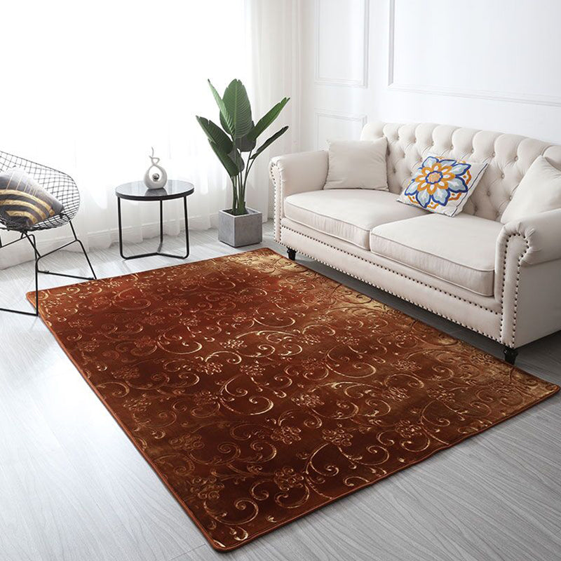 Casual Bedroom Rug Multi Colored Floral Printed Area Carpet Polyster Easy Care Washable Indoor Rug Clearhalo 'Area Rug' 'French Country' 'Rugs' Rug' 2288478