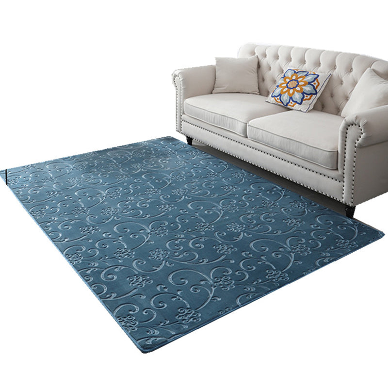 Casual Bedroom Rug Multi Colored Floral Printed Area Carpet Polyster Easy Care Washable Indoor Rug Clearhalo 'Area Rug' 'French Country' 'Rugs' Rug' 2288484