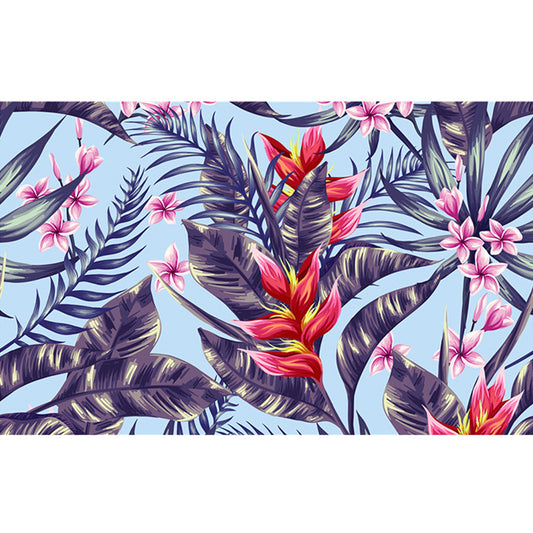 Nordic Bedroom Rug Multi Color Plant Printed Indoor Rug Polyster Non-Slip Backing Easy Care Area Carpet Clearhalo 'Area Rug' 'Rug' 2288505