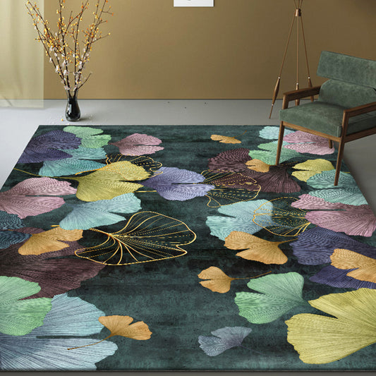 Multi-Colored Chinese Rug Cotton Blend Flower Pattern Indoor Rug Non-Slip Backing Pet Friendly Carpet for Parlor Clearhalo 'Area Rug' 'Rug' 2289625