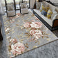 Multi-Colored Chinese Rug Cotton Blend Flower Pattern Indoor Rug Non-Slip Backing Pet Friendly Carpet for Parlor Silver Gray Clearhalo 'Area Rug' 'Rug' 2289626