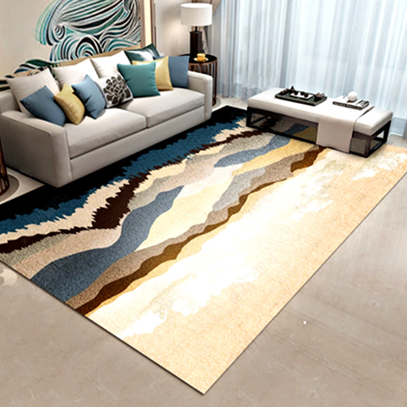 Multi-Colored Chinese Rug Cotton Blend Flower Pattern Indoor Rug Non-Slip Backing Pet Friendly Carpet for Parlor Light Gold Clearhalo 'Area Rug' 'Rug' 2289628
