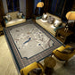 Multi-Colored Chinese Rug Cotton Blend Flower Pattern Indoor Rug Non-Slip Backing Pet Friendly Carpet for Parlor Dark Gray Clearhalo 'Area Rug' 'Rug' 2289637