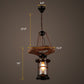 Wood 1-Head Pendant Light Coastal Clear Glass Cylindrical Hanging Ceiling Light for Restaurant Clearhalo 'Ceiling Lights' 'Industrial Pendants' 'Industrial' 'Middle Century Pendants' 'Pendant Lights' 'Pendants' 'Tiffany' Lighting' 2289745