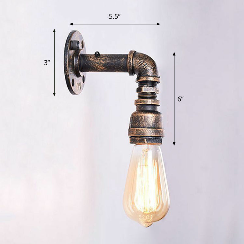 Right Angle Metal Wall Lighting Sconce Industrial 1 Head Bedroom Wall Mount Lamp in Bronze Clearhalo 'Art deco wall lights' 'Cast Iron' 'Glass' 'Industrial wall lights' 'Industrial' 'Middle century wall lights' 'Modern' 'Rustic wall lights' 'Tiffany' 'Traditional wall lights' 'Wall Lamps & Sconces' 'Wall Lights' Lighting' 2289799