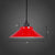 1-Light Ceiling Suspension Lamp Loft Conical Metal Hanging Light with Rolled Edge Red 12" Clearhalo 'Art Deco Pendants' 'Black' 'Cast Iron' 'Ceiling Lights' 'Ceramic' 'Crystal' 'Industrial Pendants' 'Industrial' 'Metal' 'Middle Century Pendants' 'Pendant Lights' 'Pendants' 'Rustic Pendants' 'Tiffany' Lighting' 2289886